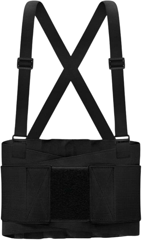 Cinta Ergonômica Colete Lombar Reforçada Elástica Ajustável EPI Corretor Postural Carregar Peso (GG)