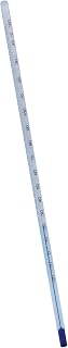 Thermco B200CWS General Laboratory Blue Spirit Filled Thermometer, -10 to 200°C Range, 1°C Division, Total Immersion, 406mm Length
