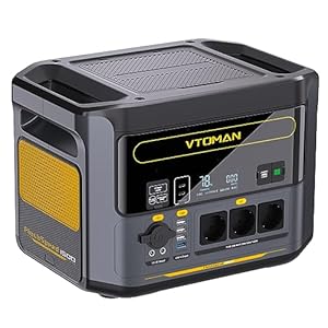 VTOMAN FlashSpeed 1500 Tragbare Powerstation - 1548Wh Solargenerator mit 3x 1500W (3000W Spitze) AC Ausgang, 0-100% Schnellladung in 1 Stunde, LFP Powerstation für Outdoor, Camping, Wohnmobil, Notfall