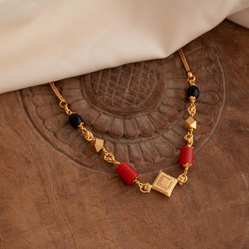 Image of Radha's Creations jewellery GSB mangalorean chain for women one gram gold