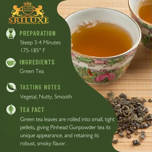 SRILUXE Premium Gunpowder Loose Leaf Green Tea