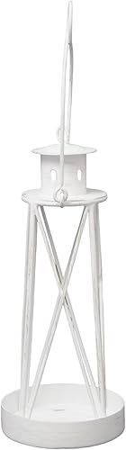 Miniatura 6 de Hosley Farol de hierro de 7 pulgadas de alto con dos candelitas gratis, perfecto para decoración del hogar, bodas, fiestas, regalos, portavelas de