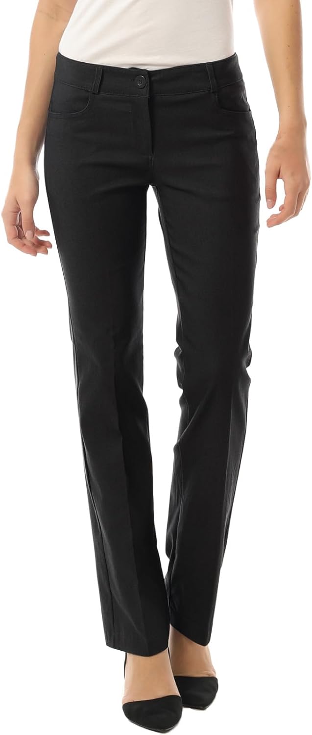 Design by Olivia Women's High Waist Comfy Stretchy Bootcut Trouser Pants