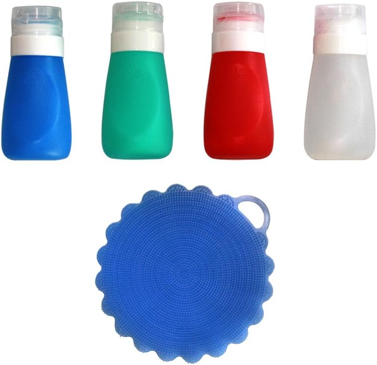 Viotyst Portable Salad Dressing Bottles Dressing to Go Salad Dressing Container leak proof, Mini Food Storage Containers, Small Dip, Condiment, or Sauce Containers, Leak-Resistant (Bottles 85ML)