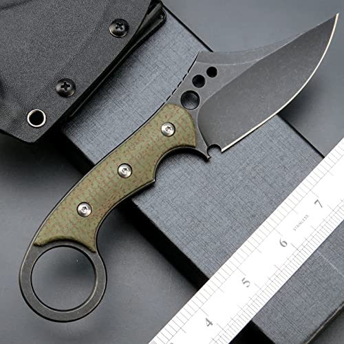 Ccanku C1116 Fixed Blade Knife,D2 Steel Blade +Micarta Handle Outdoor Survival Camping Claw Knife With Kydex Sheaths(Green) … #TOP2