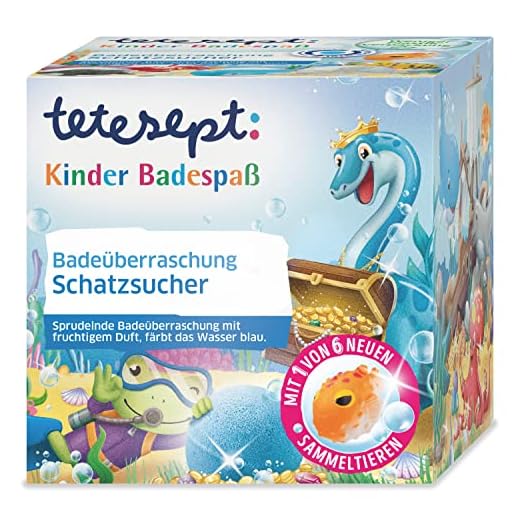 Tetesept Badset för Barn med Badbomb, Skumbad, Samlarfigur och Badhistoria, Flerfärgad, 140 g