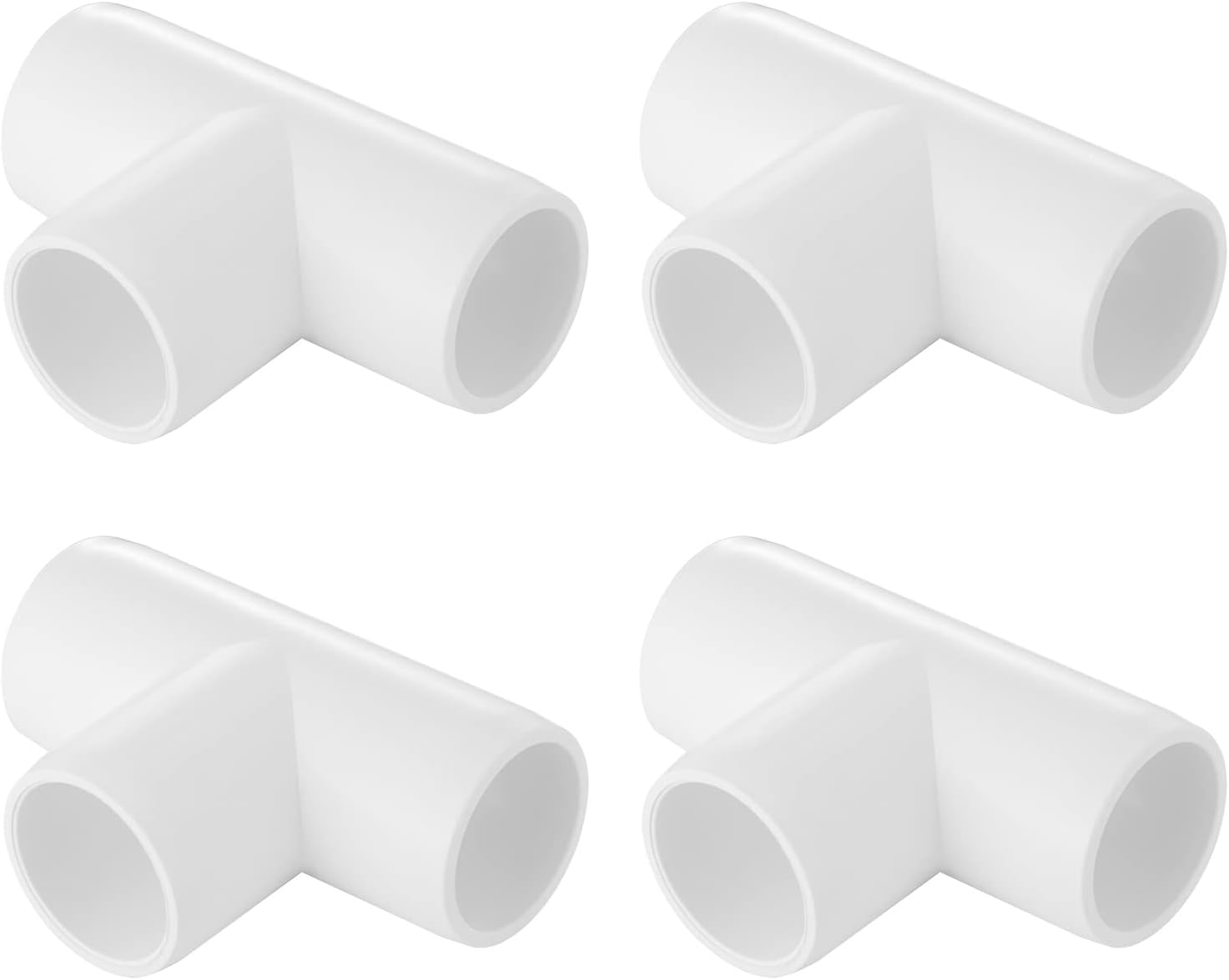 3 Way Tee PVC Fittings, 3/4-inch Furniture Grade Fittings, Tent PVC Connectors and Greenhouse Pipe Fittings(4 packs)