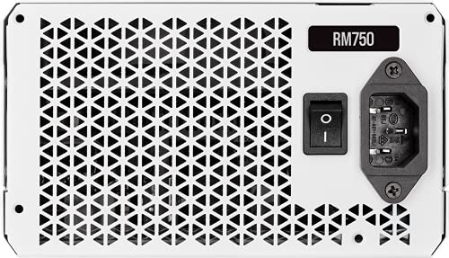 Corsair RM750 (2021), RM Series, 750 Watt 80 Plus Gold Fully Modular ATX Power Supply (Triple EPS12V Connectors, Low-Noise Operation, Zero RPM Fan Mode, 105°C Capacitors, Modern Standby) White Corsair RM750 (2021), RM Series, 750 Watt 80 Plus Gold Fully Modular ATX Power Supply (Triple EPS12V Connectors, Low-Noise Operation, Zero RPM Fan Mode, 105°C Capacitors, Modern Standby) White