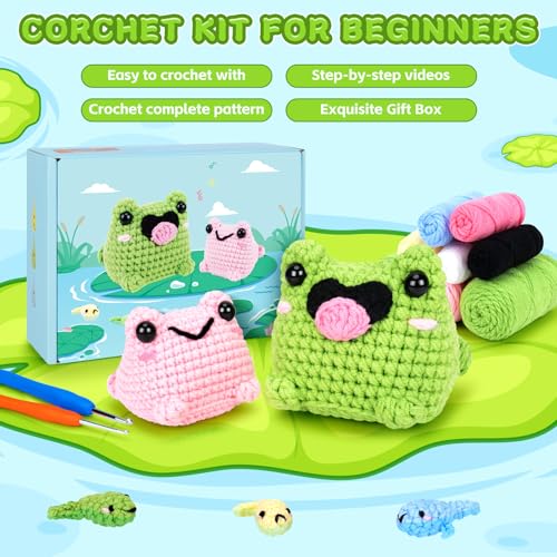Kit de crochet débutants grenouilles : l'idée cadeau créative pour petits et grands