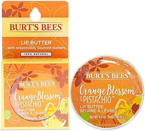 Burt's Bees 100% naturalne nawilżające masło do ust z kwiatem pomarańczy i pistacjami, 11,3 g, 228.362000000000002 g