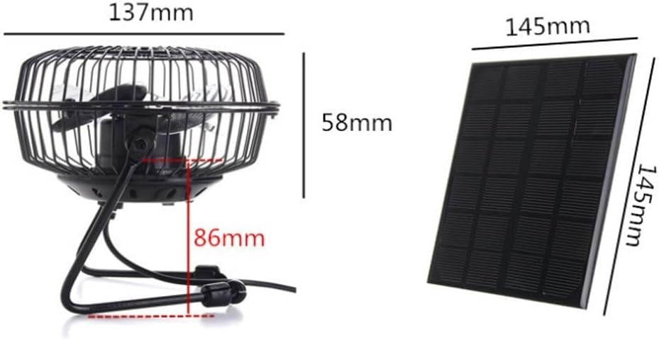 5W Solar Panel Fan with USB Output - Portable Ventilation System for Greenhouses, Sheds & Pet Houses, Automatic Cooling Adjusts to Sunlight Intensity