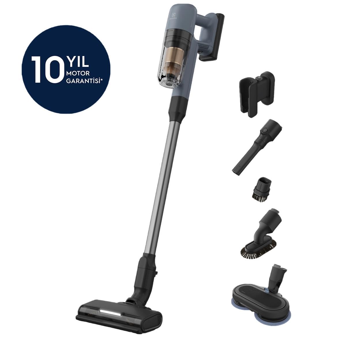 Electrolux EP72H21WET 700 Serisi Islak ve Kuru Temizleme Yapabilen Kablosuz Dikey Süpürge | PowerPro Mop+ Başlıklı Şarjlı Süpürge | HEPA Filtreleme, Auto Mode | 10 Yıl Motor Garantili