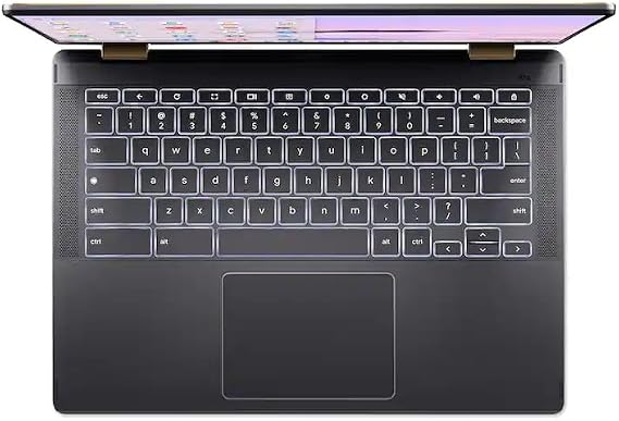 acer Chromebook Plus Spin 714 ノートパソコン Google AI搭載 14インチ WUXGA タッチスクリーン、Intel Core Ultra 5 115U、8GB LPDDR5 RAM、256GB SSD、バックライトキーボード、Thunderbolt 4、Chrome OS。