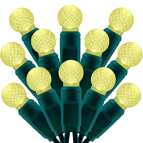 SWEET SHINE 100 Warm White Raspberry One-Piece LED Christmas Lights, 33 ft Green Cord High Waterproof UL Certified G12 Outdoor String Lights (Warm White) by SWEET SHINE - Used condition - US$13.94