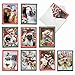 M2373XSG Holiday Animal Selfie: 10 Assorted Christmas Note Cards Featuring Sweet and Funny Animals Capturing Christmas Selfies of Themselves and Their Animal Friends, w/White Envelopes.