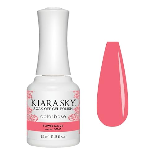 KIARA SKY Esmalte de gel  Soak-Off All In One 0.5 fl oz  G5047 Power Move (tono rosa intenso)