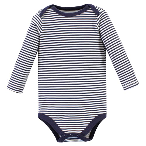 Image of Hudson Baby baby-boys Cotton Long-sleeve Bodysuits 5-pack
