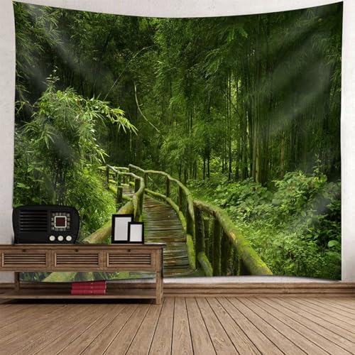 Tapisserie decoration murale pour transformer un mur vide en paysage vert