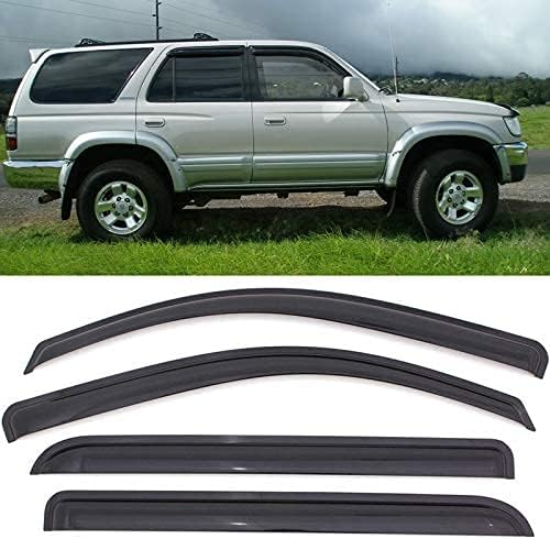 Miniatura 2 de 94924 Deflector de viento para ventana lateral, juego de 4 protectores de lluvia con cinta de canal, visera de ventana para Toyota 4Runner N210