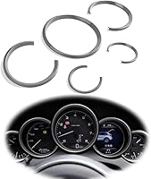 Vista 1 de GTINTHEBOX 5 piezas de anillo de cubierta de borde de tablero interior plateado para Porsche Cayenna 2010-2016, Porsche 911 2008-2019, Porsche