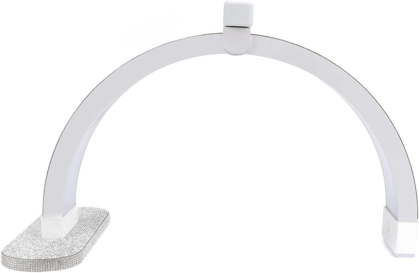 Dpofirs Half Moon Table Lamp, Half Moon Nail Desk Lamp 3200-5600K 19 Inch Beauty Specialists (WHITE)