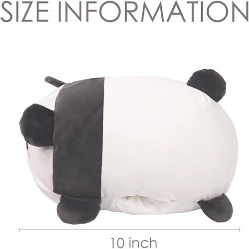 Miniatura 3 de ARELUX Almohada de peluche de panda de 10 pulgadas, bonita almohada de peluche para acurrucarse, peluche de panda Kawaii, suave almohada para