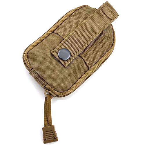 Hoanan Tactical Molle Roll-Up Dump Pouch,Military Drawstring Large Outdoor Water Bottle Pouch Adjustable Belt Utility Fanny Hip Tool Pouch Bag, Coyote Brown #TOP22