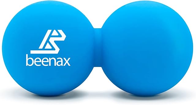 Beenax Peanut Massage Ball - Double Lacrosse Ball - Perfect for Trigger Point Therapy, Myofascial Release, Deep Tissue Massage, Yoga - Designed to Relieve Stress and Relax Tight Muscles
