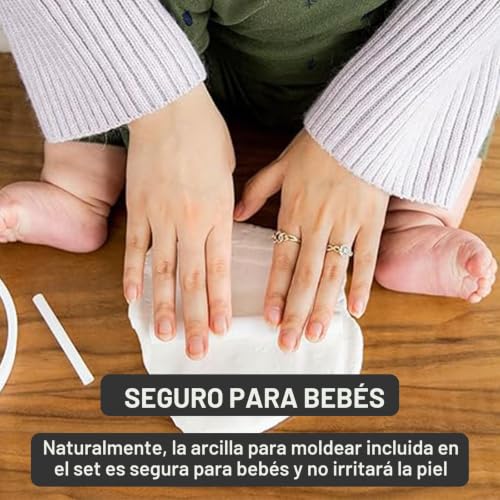 Miniatura 6 de Kit De Arcilla De Huellas De Mano Y Pie De Bebé,Arcilla De Modelado Para Huella De Pie Y Manos Del Bebe,2 Pcs Kit Para Huellas De Bebé,Mano Y Pie Impresión Barro,Arcilla Suave,Regalo De Bautizo
