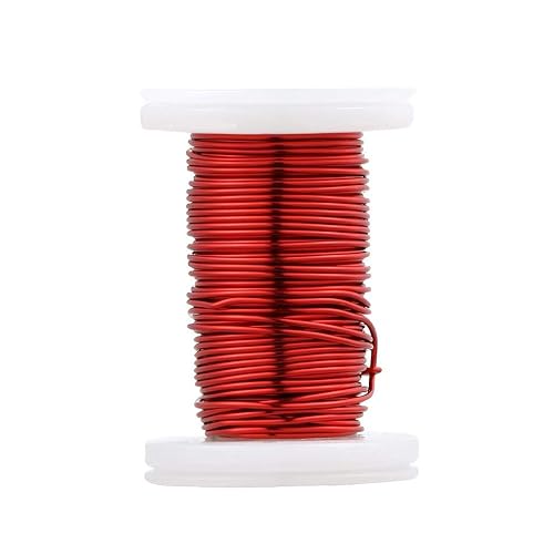 Miniatura 70 de BNTECHGO - Alambre magnético de calibre 16 a 38°AWG - Alambre de cobre esmaltado - Alambre para embobinar magnético esmaltado 1 rollo rojo Rojo 4 oz
