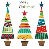 🎄Tamaño:25*70cm Ruikey Etiqueta de la Pared del árbol de Navidad Vinilo Pegatinas Decorativas etiqueta de la ventana de navidad Arbol de Navidad Decoración 25 * 70cm