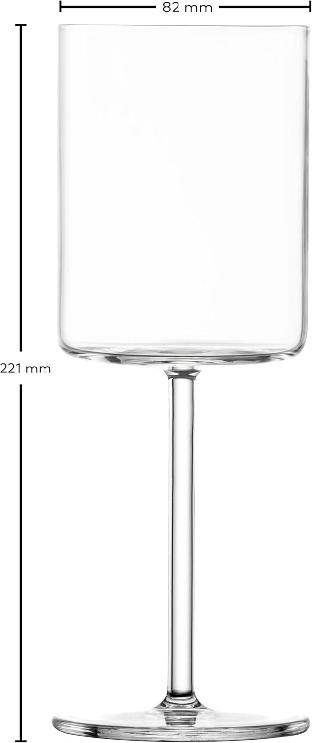 Schott Zwiesel Red Wine Glasses Modo (Set of 4), Straight Wine Glasses for red Wine, Dishwasher-Safe Tritan Crystal Glasses, Made in Germany (Art. no. 119899)