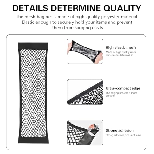 image for Mandark 2PCS Mesh Cargo Net for Car Trunk Storage, Elastic Vehicle Wal