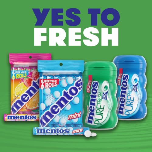 Mentos Sugar Free Gum with Xylitol, Spearmint, 80 Piece Bottle (4 Pack) - image 8