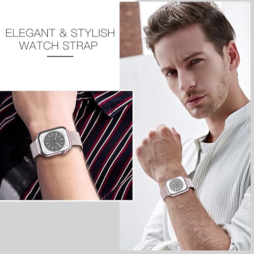 Higgs Milanaise Zapasowa bransoletka, kompatybilna z Apple Watch 40 mm, 42 mm (Series 11 10) 41 mm, 38 mm, Eleganckie stalowe opaski magnetyczne do iWatch SE 3 2 1 Series 11 10 9 8 7 6 5 4