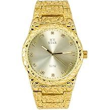 Techno Pave Mens 45mm Nugget Watch with Diamond Accent Dial