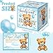 Spakon 51 Pieces Bear Diaper Raffle Tickets with Box Blue for Baby Shower Supplies Game Decoration Gender Reveal Party Bear Themed Insert Card Ticket Invitation Advice and Wishes(Null)