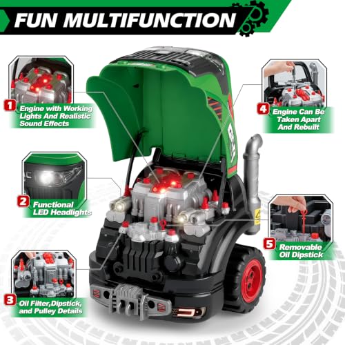 Jumlys Large Truck Engine Toys for Kids Boys Ages 3-8, Truck Builder Kit by Jumlys - Used condition - Image 4