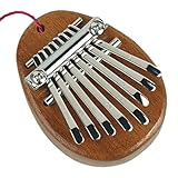Klavier mit und Daumen - Tragbares Klavier aus Holz mit Fingern, Flachbrett mit 8 Tasten | Handgemachte Taschenmbira für Zuhause, Schlafsaal, Reisen, Musikpraxis und Geschenk