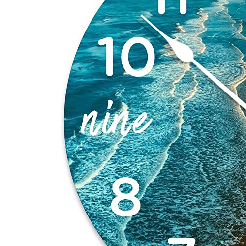 Horloge murale silencieuse à piles avec grand cadran lisible - 3