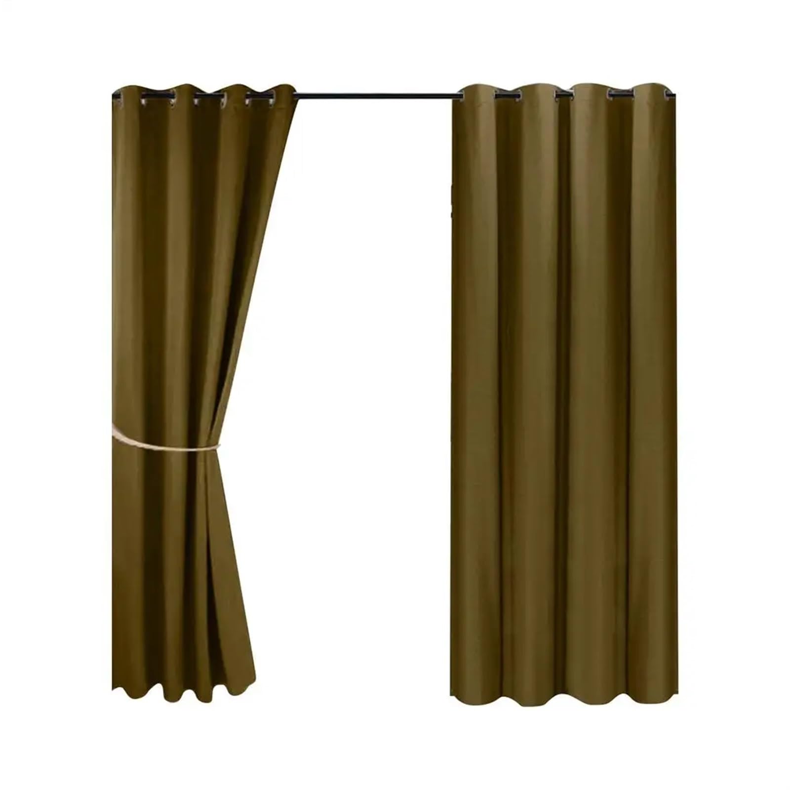 YXINAER Pergola Curtains Outdoor Patio High Shading Curtain, Punch-free Window Blackout Grommet for Porch, Pergola, Cabana, Gazebo, Sun Room(Coffee)