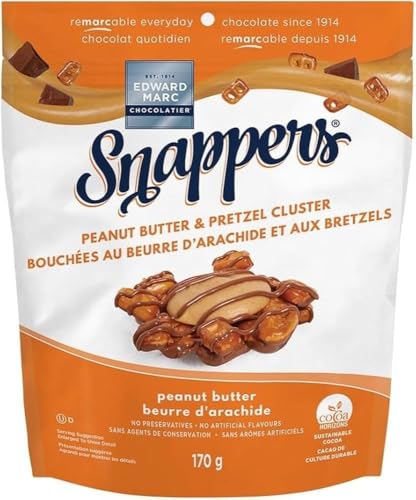 Snappers - Snappers Peanut Butter & Milk Chocolate Pretzel Cluster, 170 grams - Pack of 1