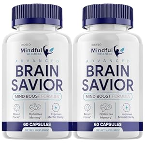 (2 Pack) Mindful Wellness Advanced Brain Savior Capsules Pills, Brain Savior Mind Boost Supplement for Cognition and Focus, Brain Savior Reviews, Mindful Wellness Brain Pill Supplement (120 Capsules)