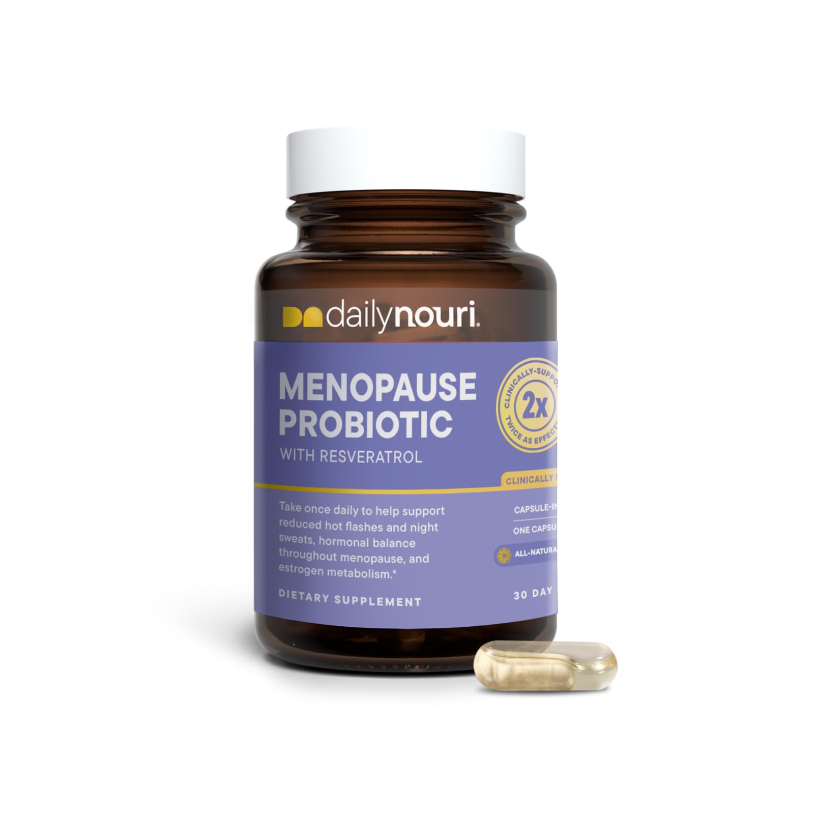 Daily Nouri Menopause Probiotics for Women | Hot Flashes + Night Sweats