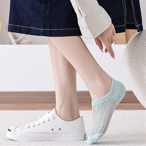 Forjmmp 5/10 Pairs No Show Socks For Women Non-Slip Low Cut Liner Socks Invisible Mesh Socks (5 Pairs-Set D) #TOP5