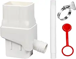 Sistema de Captação de Água da Chuva, Desviador Inteligente para Calhas Padrão de 2 x 3 polegadas, BRANCO, Tamanho real
