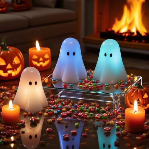 Image of Wondise Halloween Flameless Candles Color Changing with Remote Timer