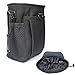 Creatrill Tactical Molle drawstring Magazine Dump Pouch, Military Adjustable Belt Utility fanny hip holster Bag Outdoor Ammo Pouch (BLACK)