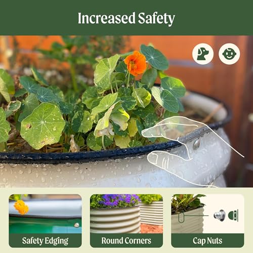 Vego garden Raised Garden Bed Kits, 17" Tall 9 in 1 8ft X 2ft Metal Raised Planter Bed for Vegetables Flowers Ground Planter Box-Olive Green by Vego garden - Image 7