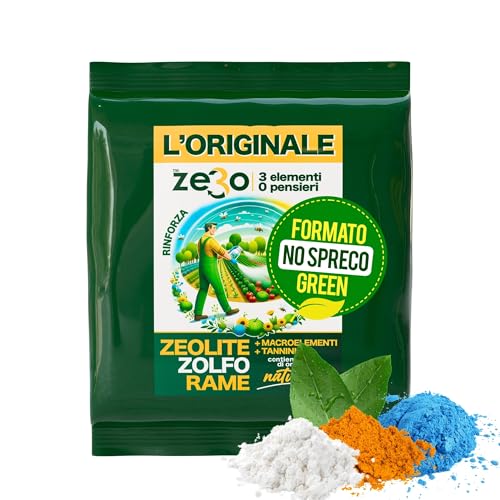Albagarden ZeRo - Zeolite Per Piante + Zolfo In Polvere + Ossicloruro di Rame - Prodotto INNOVATIVO 100% Naturale - Fertilizzante e Concime per Piante in Polvere da 200 Gr